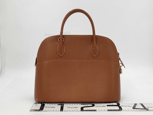 HERMES Bolide 35 Couchvel Gold Handbag with B Strap