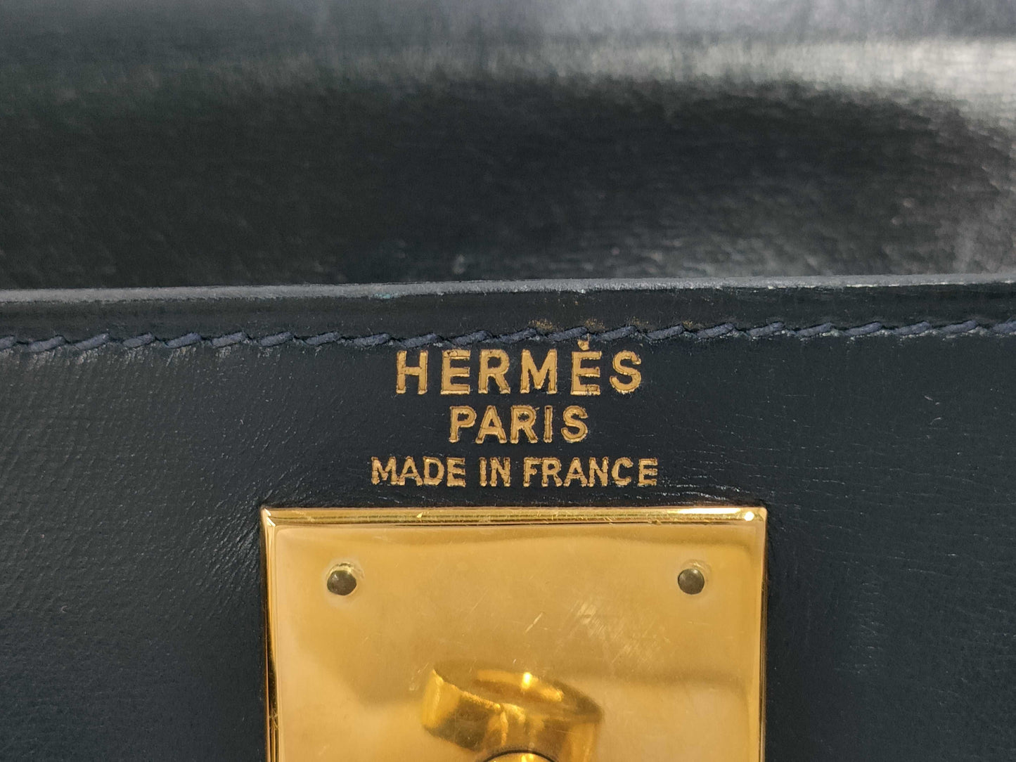 HERMES Kelly 28 Handbag, Toile H, Gold Hardware, Gold