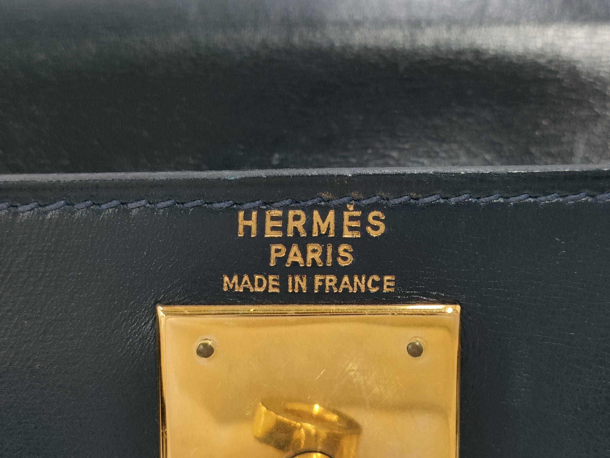HERMES Kelly 28 Handbag, Toile H, Gold Hardware, Gold