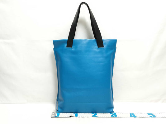 LOEWE Leather Anagram Tote Bag, Blue, 261507