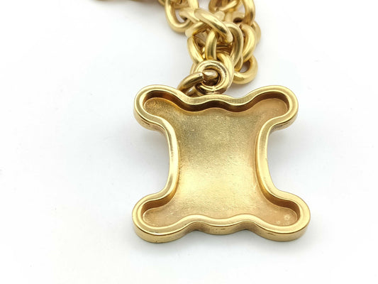 CELINE Necklace Gold Logo Large Logo Necklace
