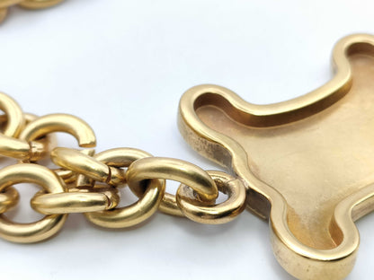 CELINE Necklace Gold Logo Large Logo Necklace