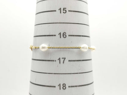 Tiffany & Co. Visored Pearl 5-Piece Bracelet/Bangle, Yellow Gold, AU750, 2.9g 
