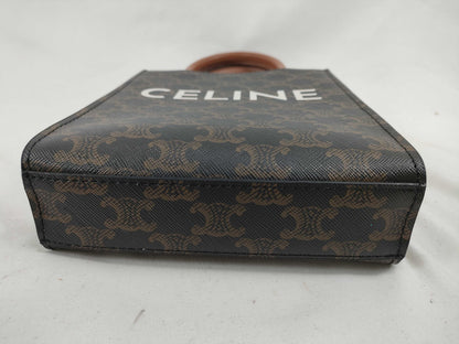 CELINE Triomphe Mini Vertical Cabas Shoulder Bag