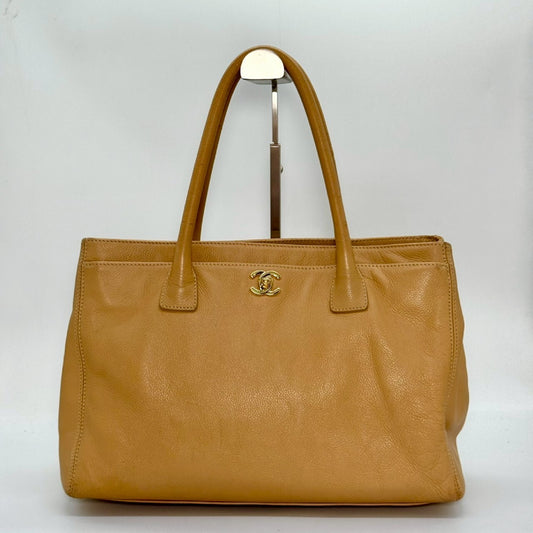 CHANEL Caviar Leather Executive Tote, Beige, 9871188 Tote Bag