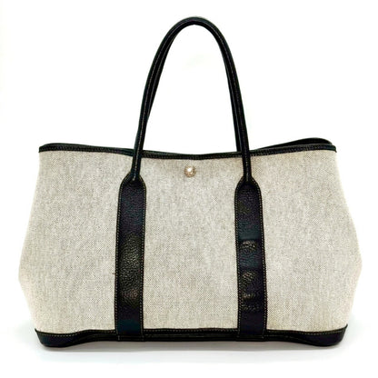 HERMES Garden Party Toile H Grey PM Tote Bag