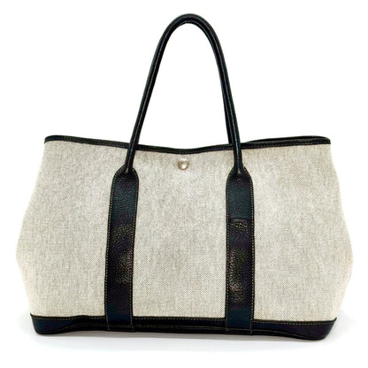 HERMES Garden Party Toile H Grey PM Tote Bag