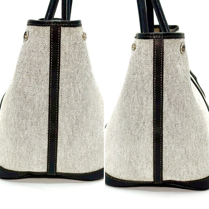 HERMES Garden Party Toile H Grey PM Tote Bag