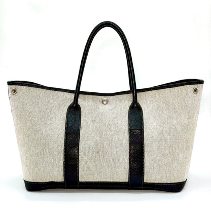 HERMES Garden Party Toile H Grey PM Tote Bag