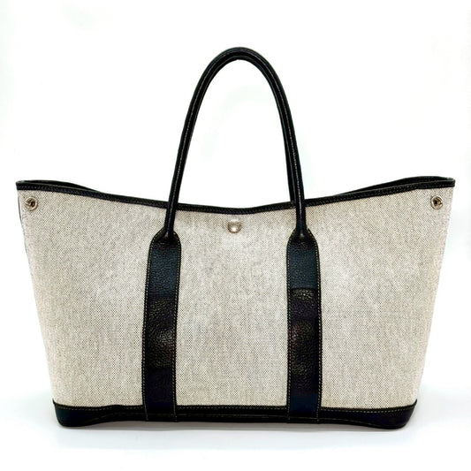 HERMES Garden Party Toile H Grey PM Tote Bag