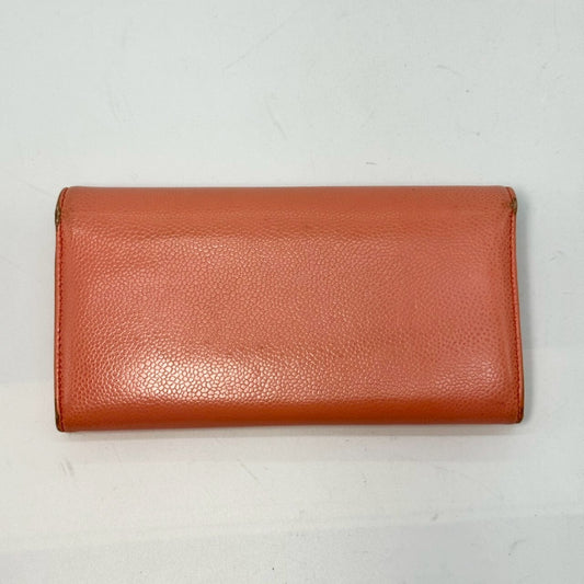 CHANEL Caviar Skin Coco Mark Single Flap Long Wallet Pink 18524881 Wallet
