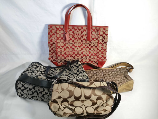 COACH Signature Coach Bag Set of 4 Handbags