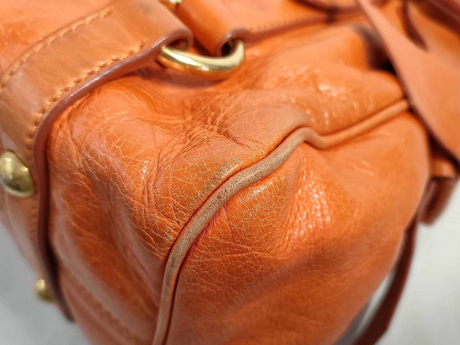 Miu Miu Miu Miu Ribbon 2-Way Bag Orange Handbag