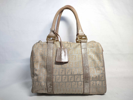FENDI FENDI Mini Boston Bag Handbag with Padlock