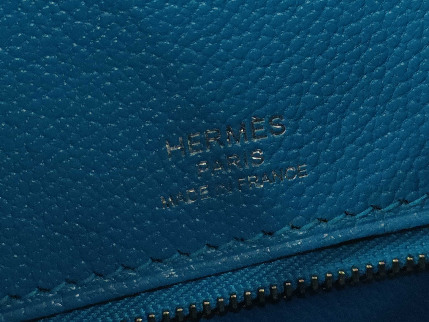 HERMES Birkin 30 Serie Cazac Epsom Leather Rouge Claw/Rose Extreme/Blue Zanzibar Z-stamped Handbag