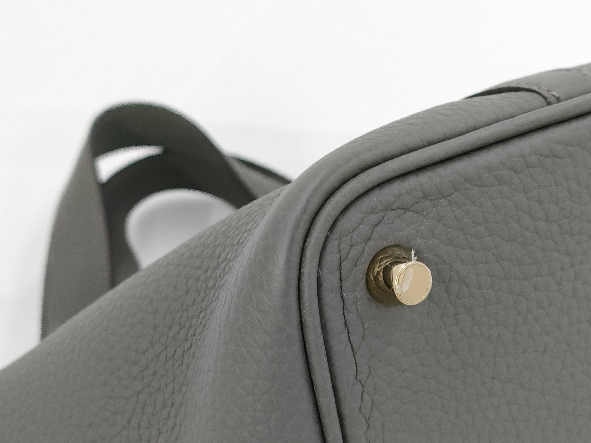 HERMES Picotin Lock PM Taurillon Gray Handbag with U Stamp 2022