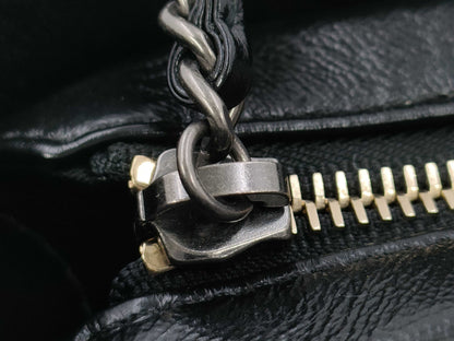 CHANEL A91810 Gabriel Black x Gold Shoulder Bag 26780520