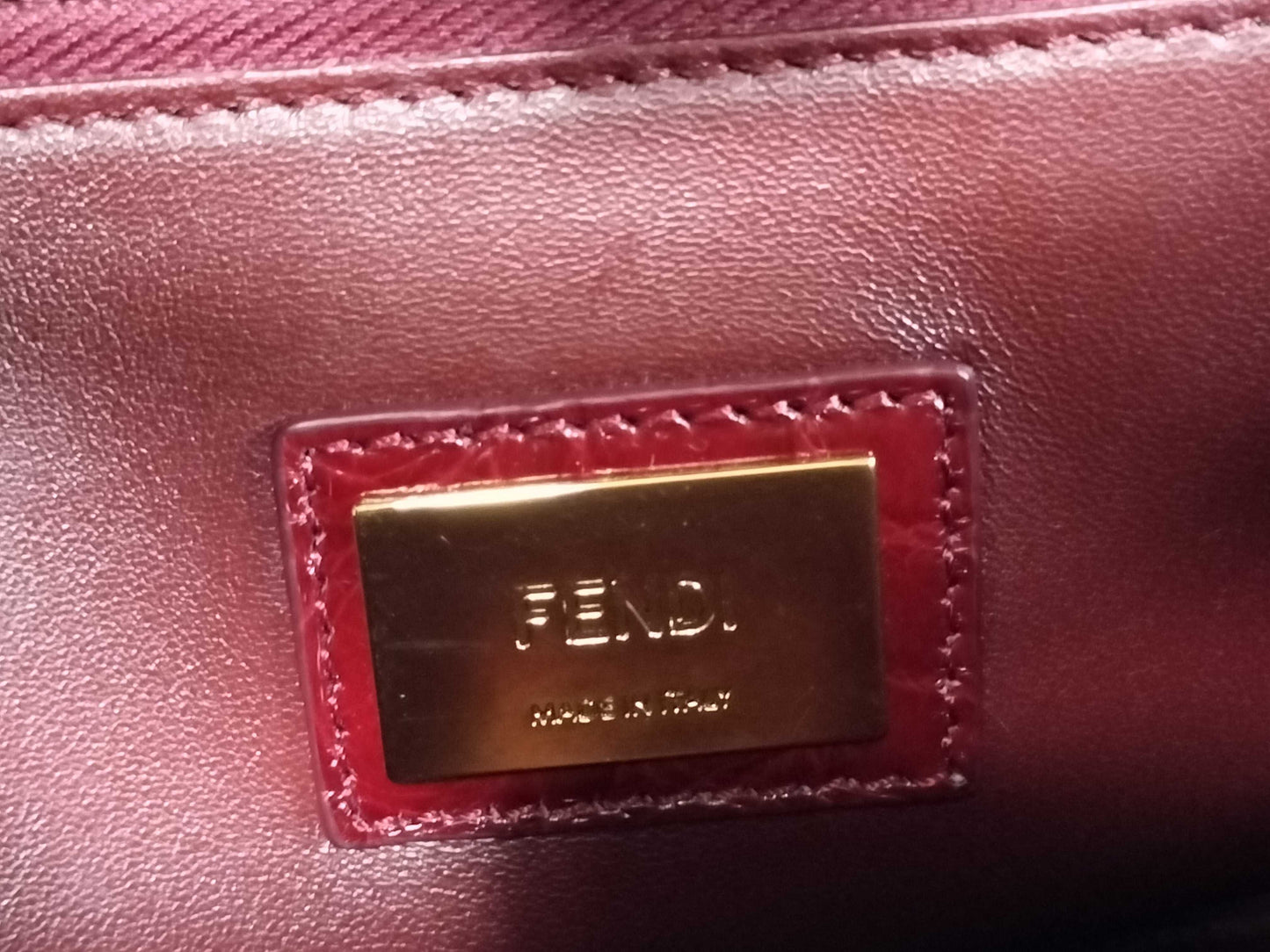 FENDI Peekaboo 2-Way Bag Crocodile Handbag