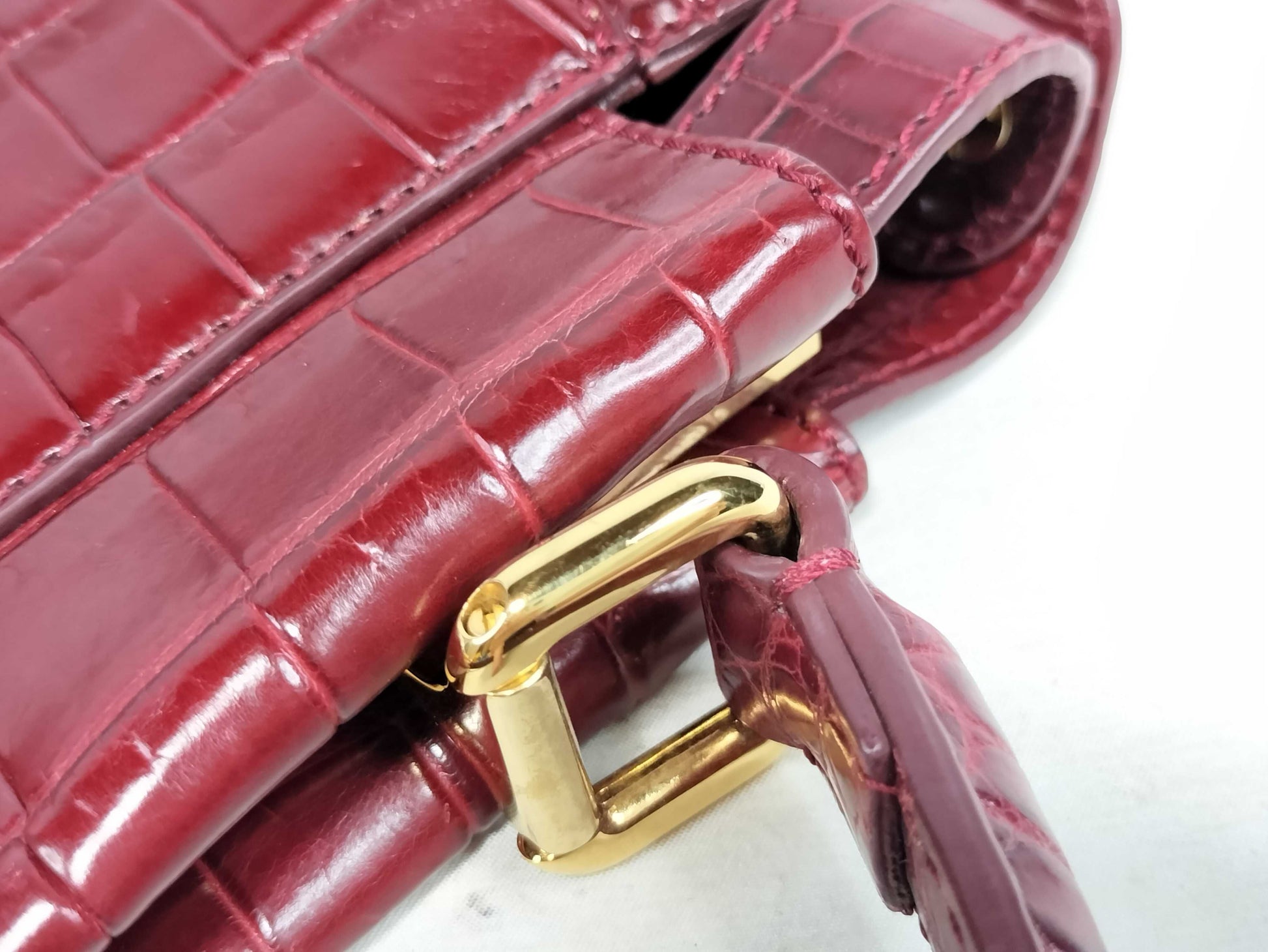 FENDI Peekaboo 2-Way Bag Crocodile Handbag