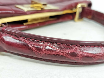 FENDI Peekaboo 2-Way Bag Crocodile Handbag