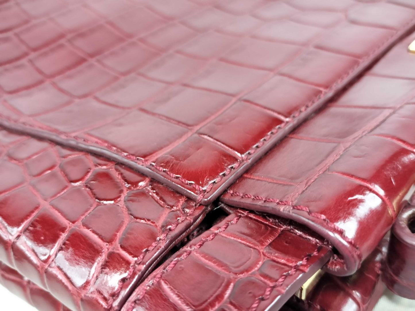 FENDI Peekaboo 2-Way Bag Crocodile Handbag