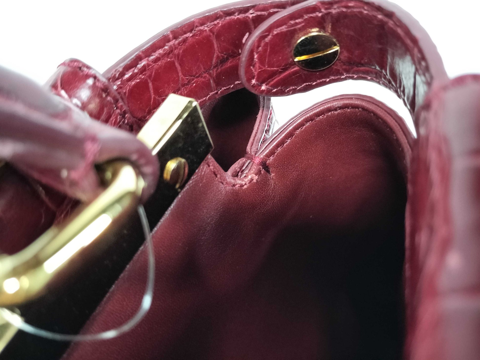 FENDI Peekaboo 2-Way Bag Crocodile Handbag