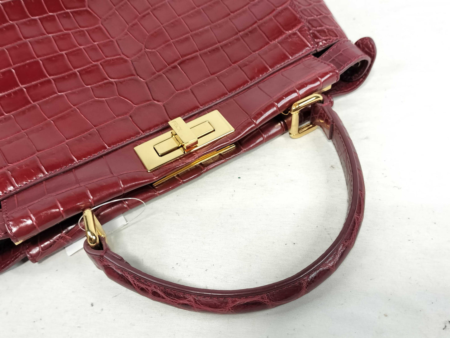 FENDI Peekaboo 2-Way Bag Crocodile Handbag