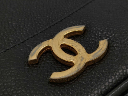CHANEL Triple Coco Tote Bag Caviar Skin Tote Bag