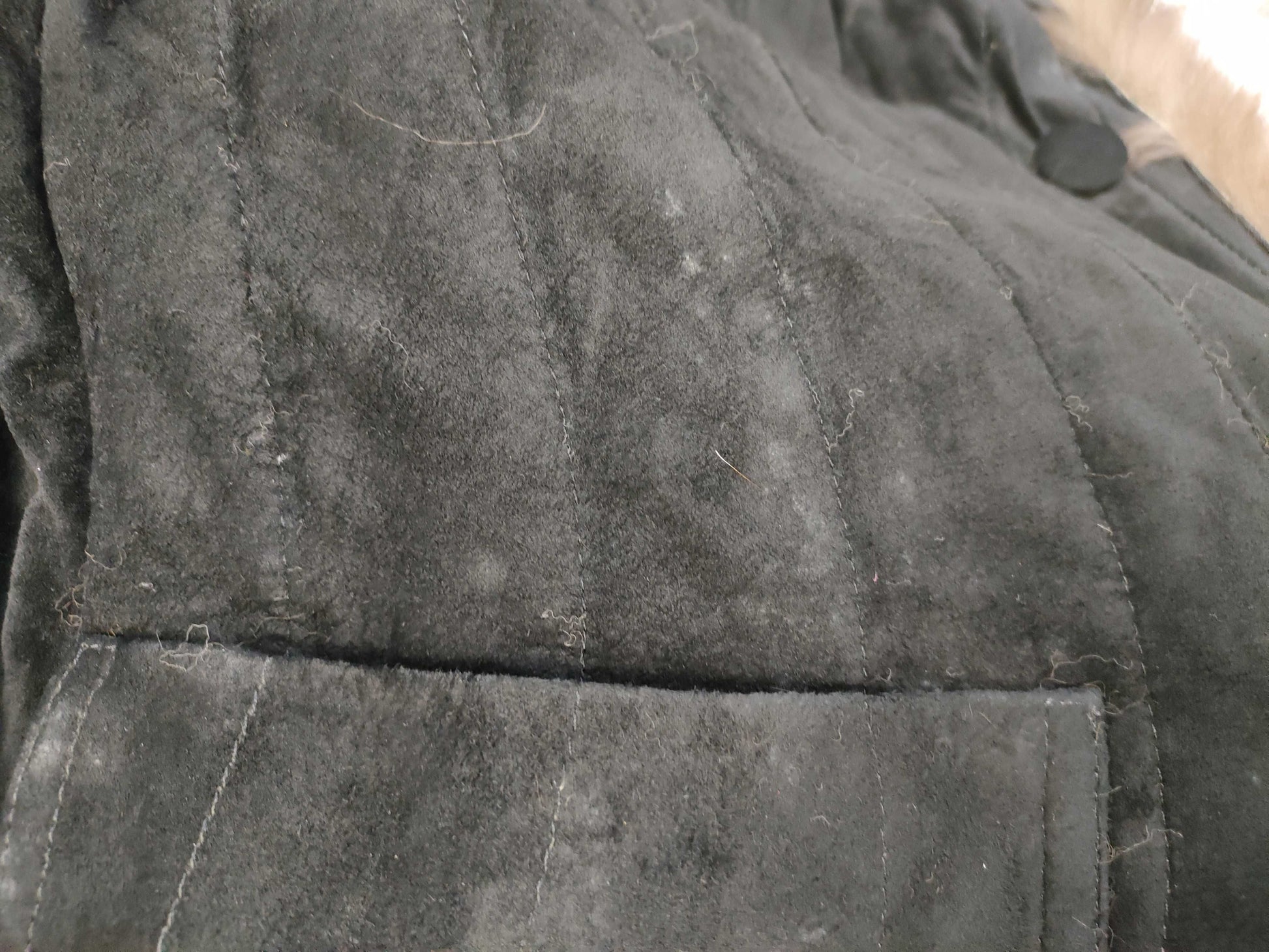 Silver fox reversible leather and fur coat