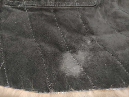 Silver fox reversible leather and fur coat
