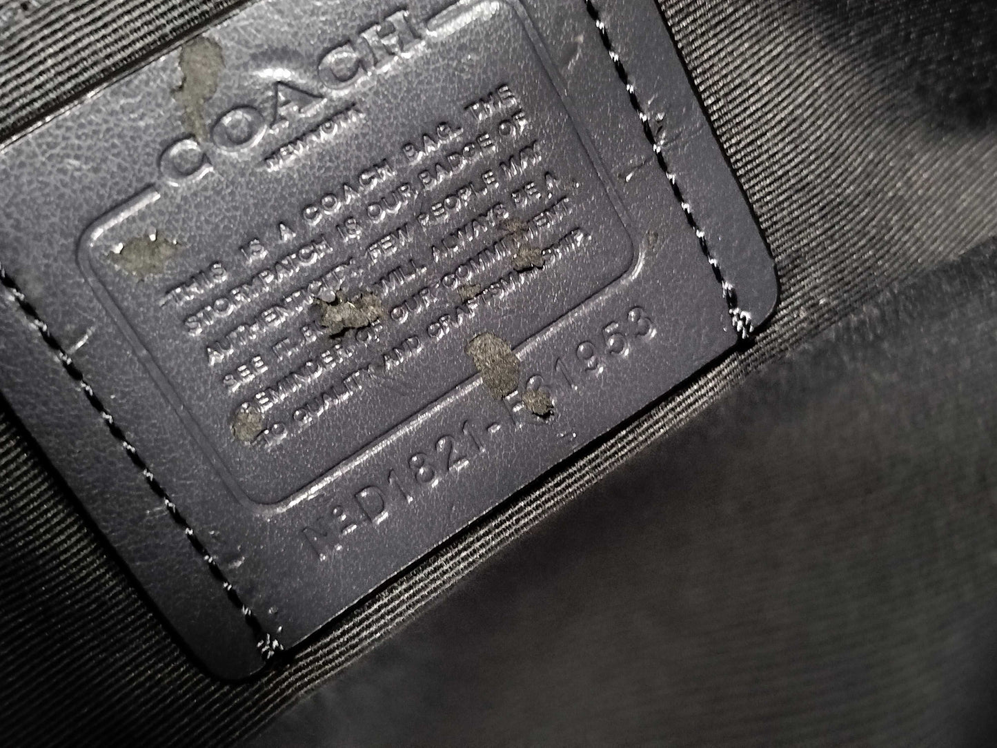 COACH Signature Denim Shoulder Bag with Rainbow Strap