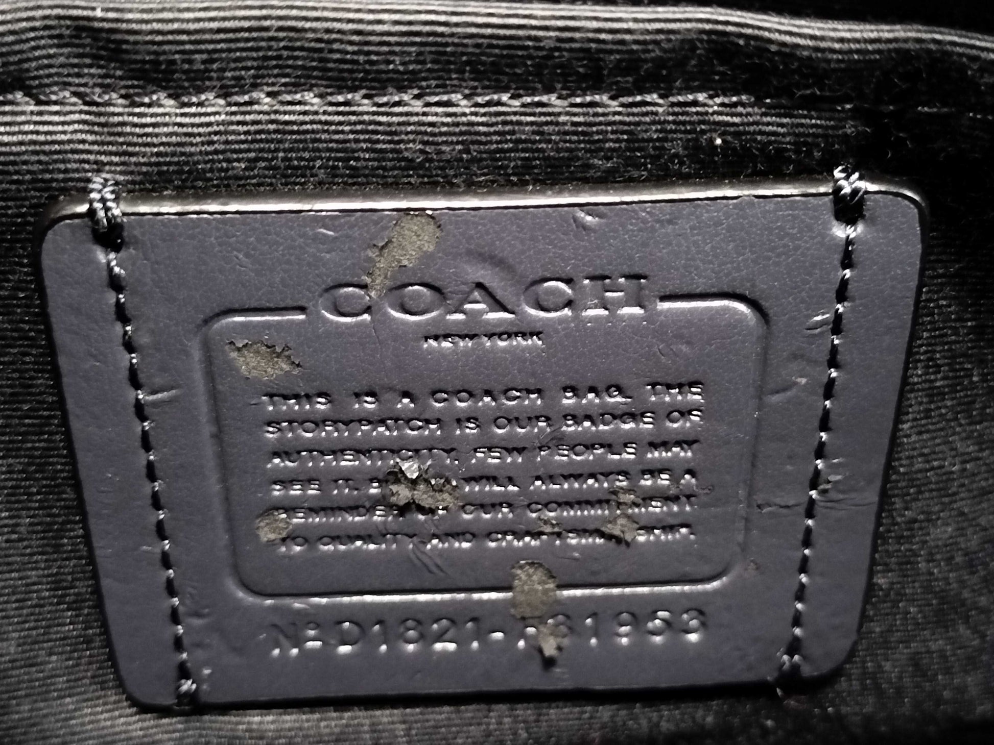 COACH Signature Denim Shoulder Bag with Rainbow Strap