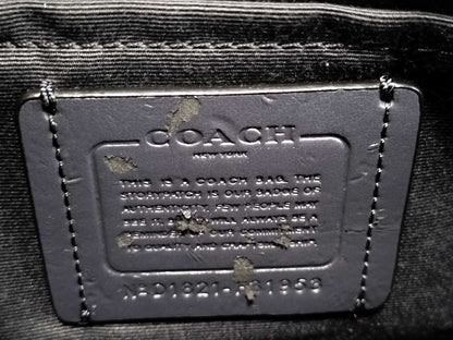 COACH Signature Denim Shoulder Bag with Rainbow Strap