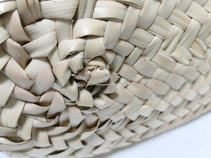 CELINE Triomphe Pannier Raffia and Leather Basket Bag Beige and Brown Handbag