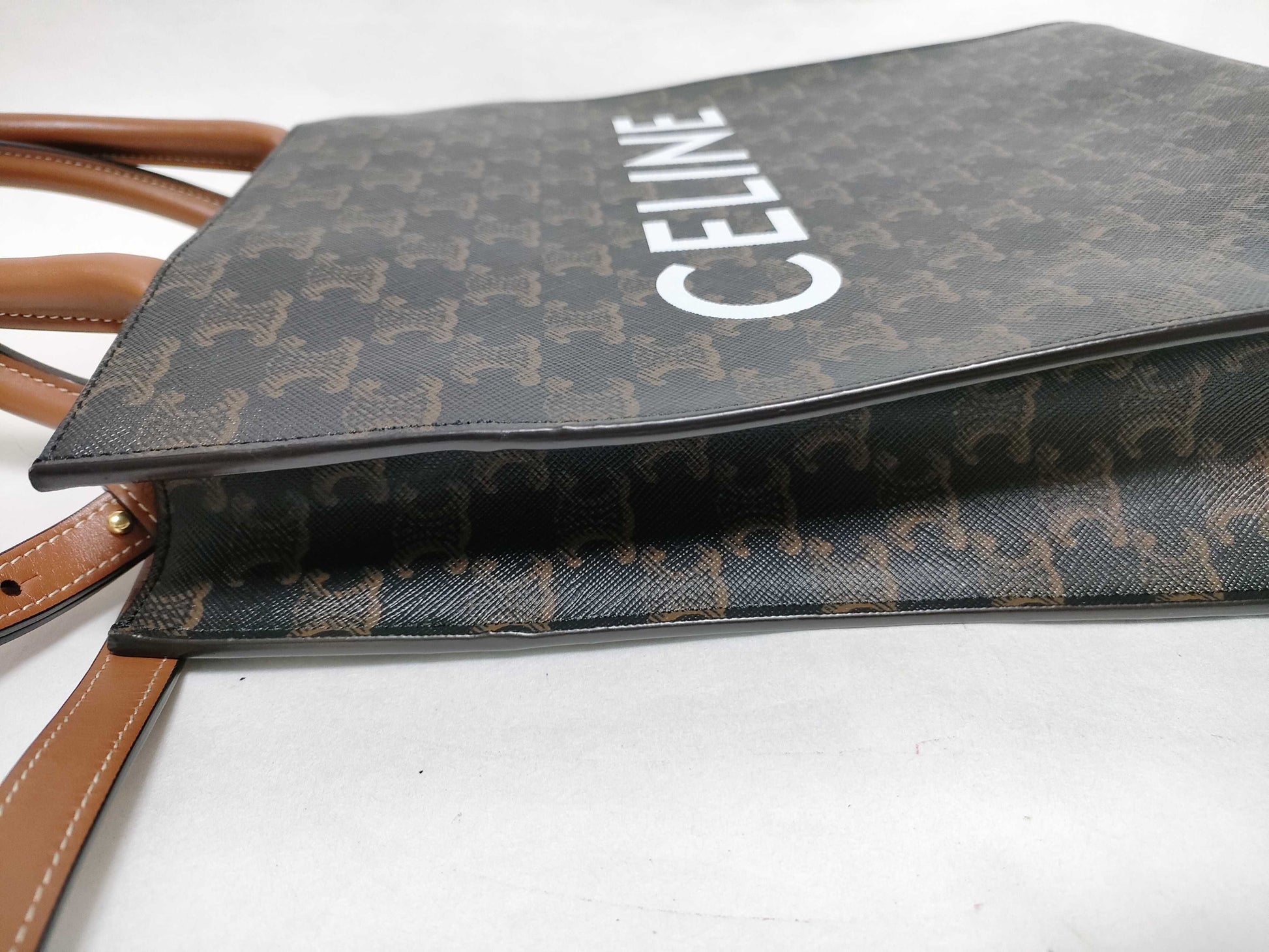 CELINE Triomphe Small Vertical Cabas Handbag Tote Bag