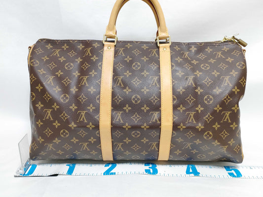 LOUIS VUITTON RFID Unverifiable Monogram Louis Vuitton Monogram Keepall Van 50 Doriere Initial Boston Bag Boston Bag