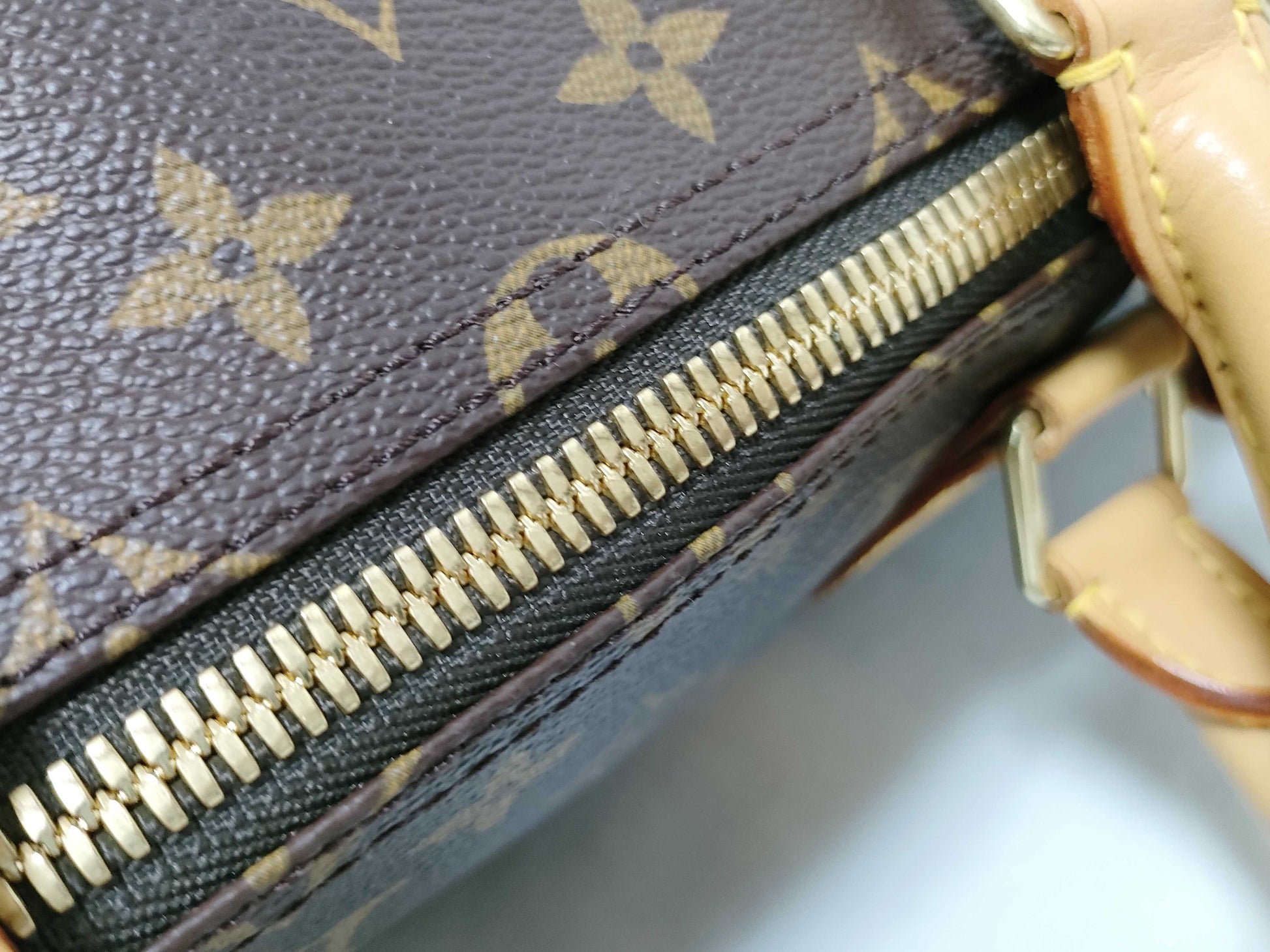 LOUIS VUITTON RFID Unverifiable Monogram Louis Vuitton Monogram Keepall Van 50 Doriere Initial Boston Bag Boston Bag