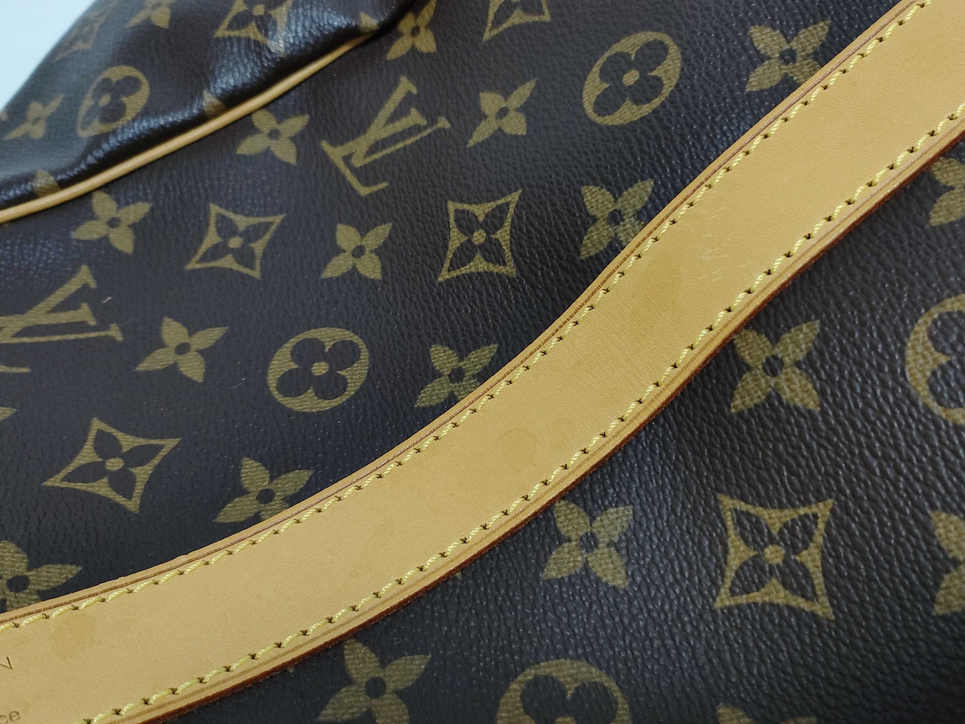 LOUIS VUITTON RFID Unverifiable Monogram Louis Vuitton Monogram Keepall Van 50 Doriere Initial Boston Bag Boston Bag