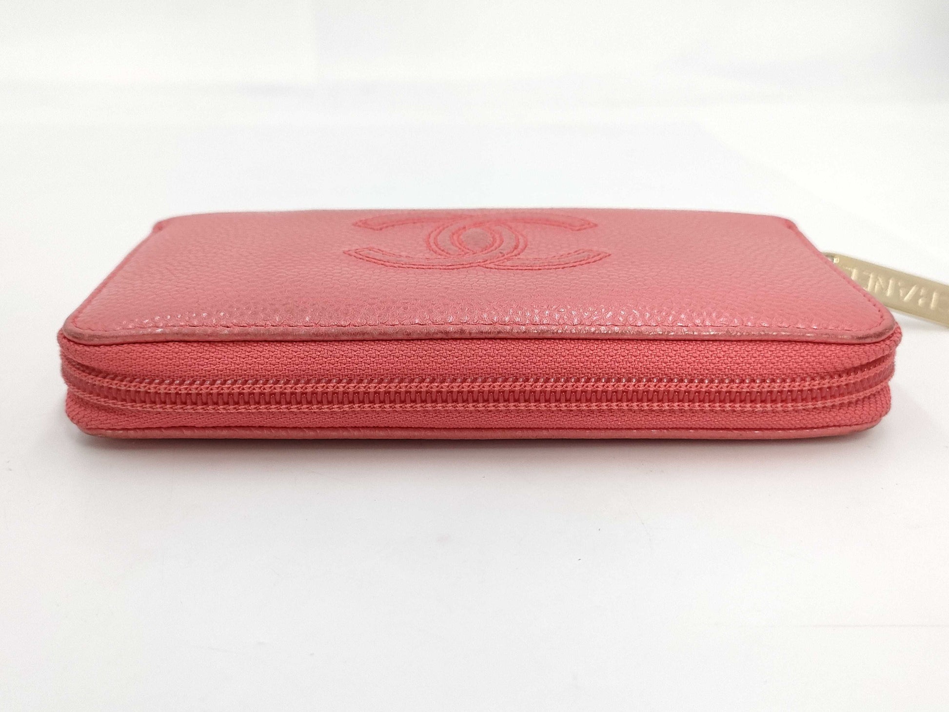 CHANEL Caviar Wallet Round Pink Wallet