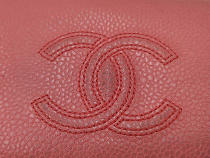 CHANEL Caviar Wallet Round Pink Wallet