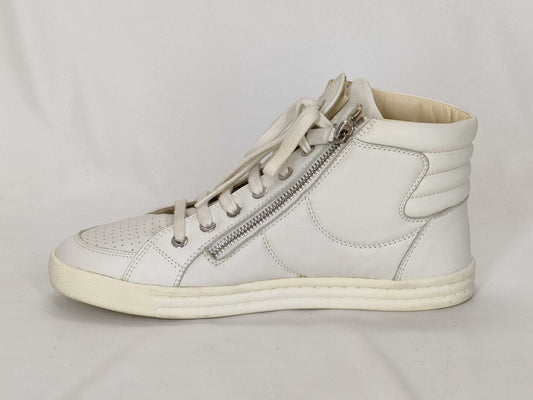 CHANEL Coco Mark CHANEL Women's Shoes Sneakers Size 37.5 Beige with Dust Bag
