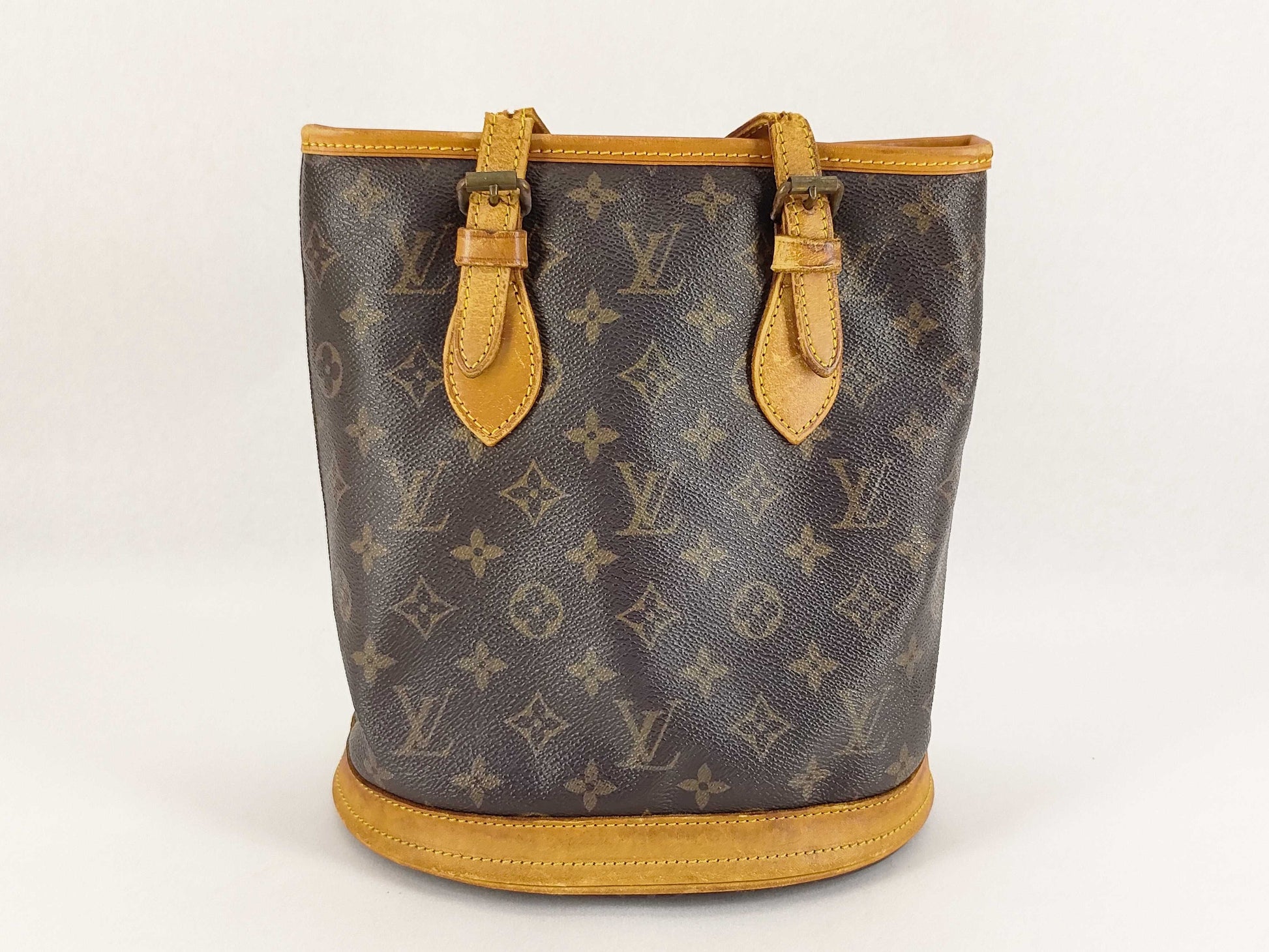 LOUIS VUITTON [Serial Number] RFID Unverifiable Monogram LOUIS VUITTON Monogram M42238 Petit Bucket Tote Bag Tote Bag