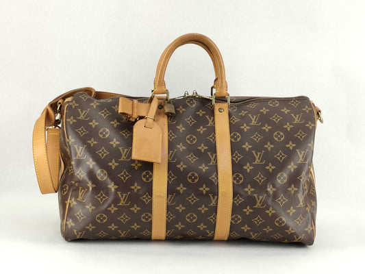 LOUIS VUITTON [Serial Number] RFID Unverifiable Monogram LOUIS VUITTON M41428 Monogram M41418 Keepall Bandouliere 45 Boston Bag