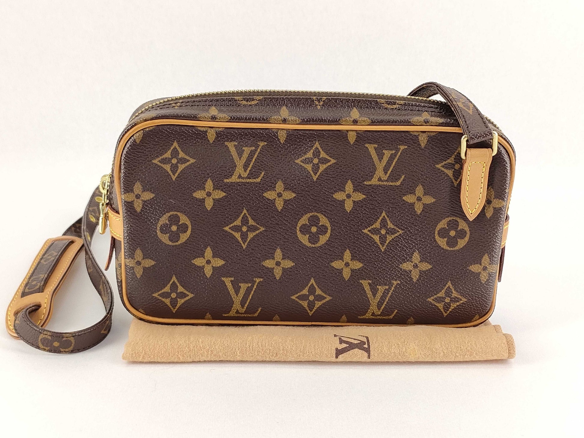 LOUIS VUITTON [Serial Number] RFID Unverifiable Monogram LOUIS VUITTON M51828 Monogram Marly Bandouliere Shoulder Bag 