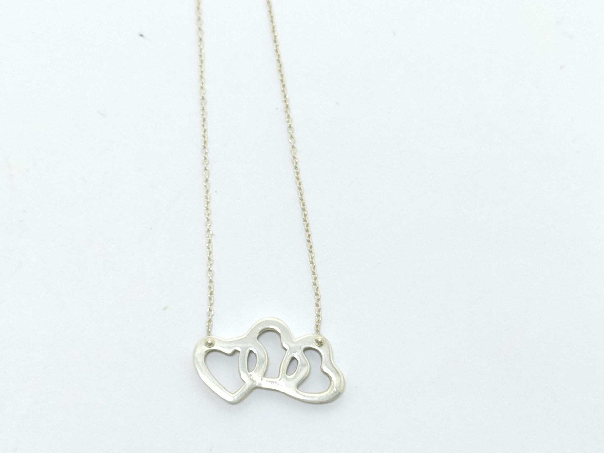 Tiffany & Co. TIFFANY Heart 3-Strand Necklace 925 Necklace