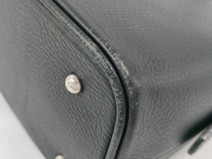 BURBERRY Black Leather Shoulder Bag