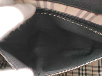 BURBERRY Black Leather Shoulder Bag
