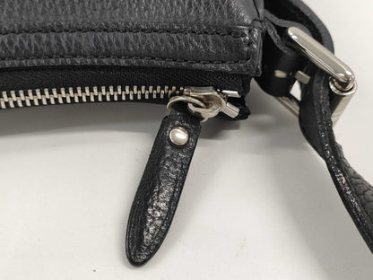 BURBERRY Black Leather Shoulder Bag