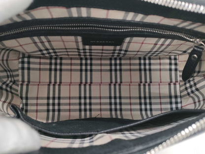 BURBERRY Black Leather Shoulder Bag