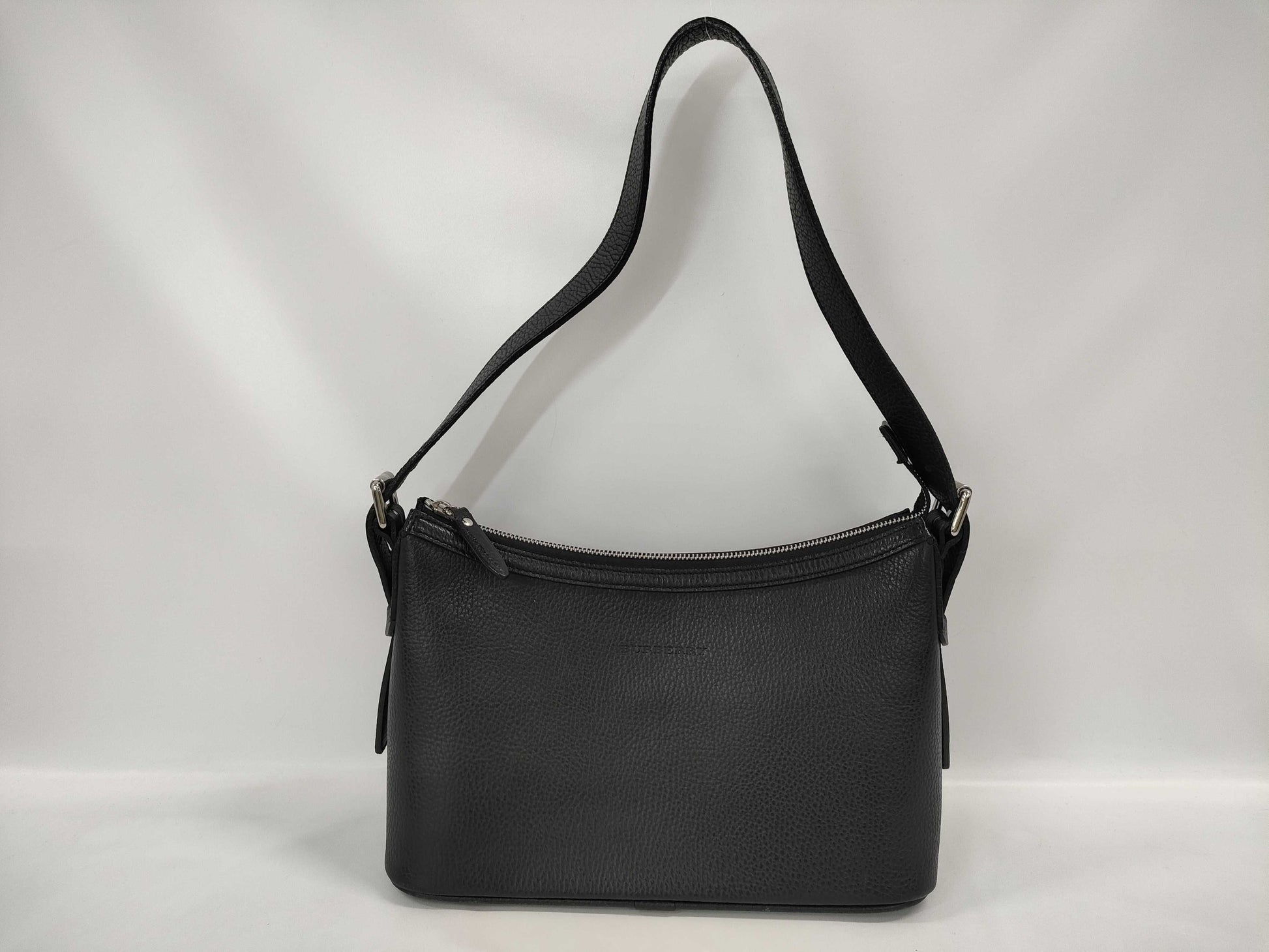 BURBERRY Black Leather Shoulder Bag